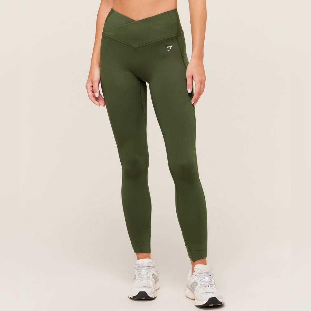 Gymshark Crossover Plumb Leggings High Waisted V-Waist Workout Gym Yoga Pants S
